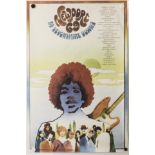 Jimi Hendrix: Original 1969 poster for Newport Devonshire Down, also including Jethro Tull, Marvin