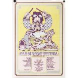 Isle Of Wight: Original poster for the 1970 festival, three day line up including The Who, Jimi