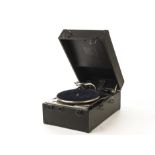 Portable gramophone: a Decca 130, with No. 8 soundbox and nickel motorboard