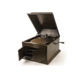 Table grand gramophone: an HMV Model 103, with No. 4 soundbox and oak case with plaques of