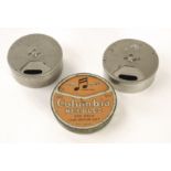 Needle dispensers: two HMV, circular, embossed and incuse Nipper; and a Columbia (3)