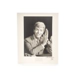 David Bowie: A Stefan Wallgren black and white limited edition photographic print, signed by the