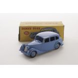 A Dinky Toys 151 Triumph 1800 Saloon, mid-blue body and hubs, in original box, E, box F