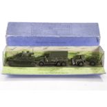 A Pre-War Dinky Toys 151 Medium Tank Set, comprising 151a Medium Tank, 151b Transport Wagon, 151c