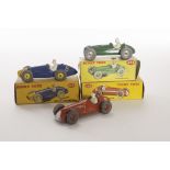 A Dinky Toys 233 Cooper- Bristol, green body, spun hubs, RN6, 234 Ferrari, blue body, yellow nose