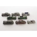 38 & 39 Series Dinky Cars, 39f Studebaker, 39b Oldsmobile, 39e Chrysler, 39a Packard, 38a Frazer-