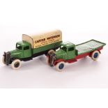 Pre-War Dinky Trucks: 25b Carter Paterson Covered Wagon in green with cream tilt and black