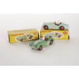 A Dinky Toys 110 Aston Martin DB3 Sports, competition finish, green body, red interior and hubs,