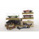 Dinky Toys 228 Super Sprinter, 601 Austin Para-Moke, 152 Rolls-Royce Phantom V, 189 Lamborghini