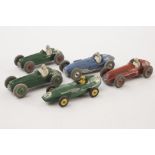 A Dinky Toys 239 Vanwall Racing Car, yellow driver and yellow plastic hubs, 233 Cooper-Bristol,