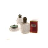 A selection of glass scent bottles, including a very good Japanese example, together with a