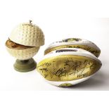 Rugby League & Union Autographs, including two Leeds RFC modern rugby balls with approx 14 ink