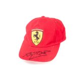 Motor Sport F1, Michael Schumacher, a Ferrari baseball cap signed by Schumacher to peak in black ink