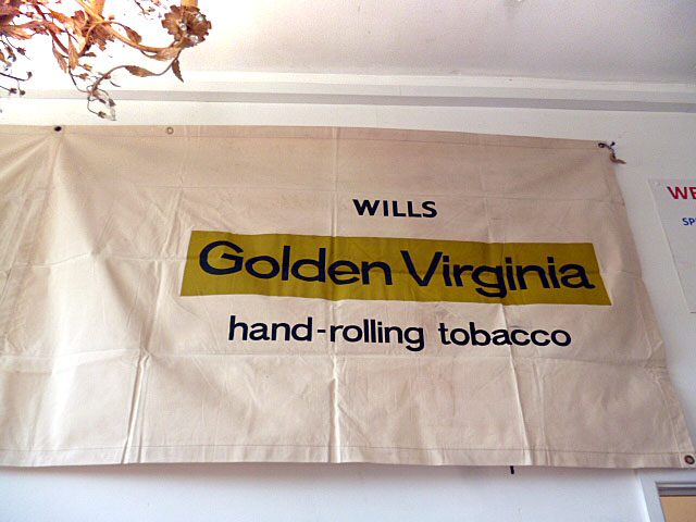 Tobacco Advertising Wills Golden Virginia, a folded canvas advertising banner by Byrant of