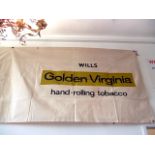 Tobacco Advertising Wills Golden Virginia, a folded canvas advertising banner by Byrant of