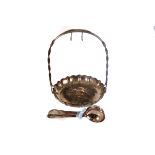A collection of silver plated items, including flatware, fruit basket and more (parcel)
