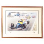 Formula 1 Print, framed and glazed Limited Edition 136/850 by T Smith of 'The Perfect Start'