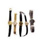 An assortment of five lady's wrist watches, to include Timex, Lorus, Sekonda, Spacetech and