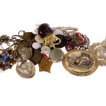 A collection of various items, to include costume jewellery, watch chains and more (parcel)