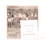 Football Autographs, Denis Law, Manchester United & Scotland, four signed pieces all bearing