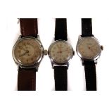 A selection of five vintage wristwatches, including two Ralco, two Bentima Star and a Renown,