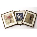 Golf &Tennis autographs, a group of 5 framed photographs all signed and dedicated in ink,