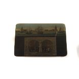 A mid 19th century Thames Tunnel  snuff box, the image to the lid of the two Thames Tunnels below