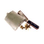 A Gentleman's Lot: A pair of 8ct gold fronted and silver cufflinks, plus other examples, a garnet