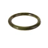 A spinach jade bangle, approx 8cm diameter and 44.9g