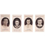 Cigarette cards Taddy, Prominent Footballers, (London Mixture backs), four cards, Grimsdell,
