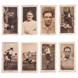 Cigarette cards Pattreiouex, selection of Football cards, Famous Footballers, five cards, nos F5,