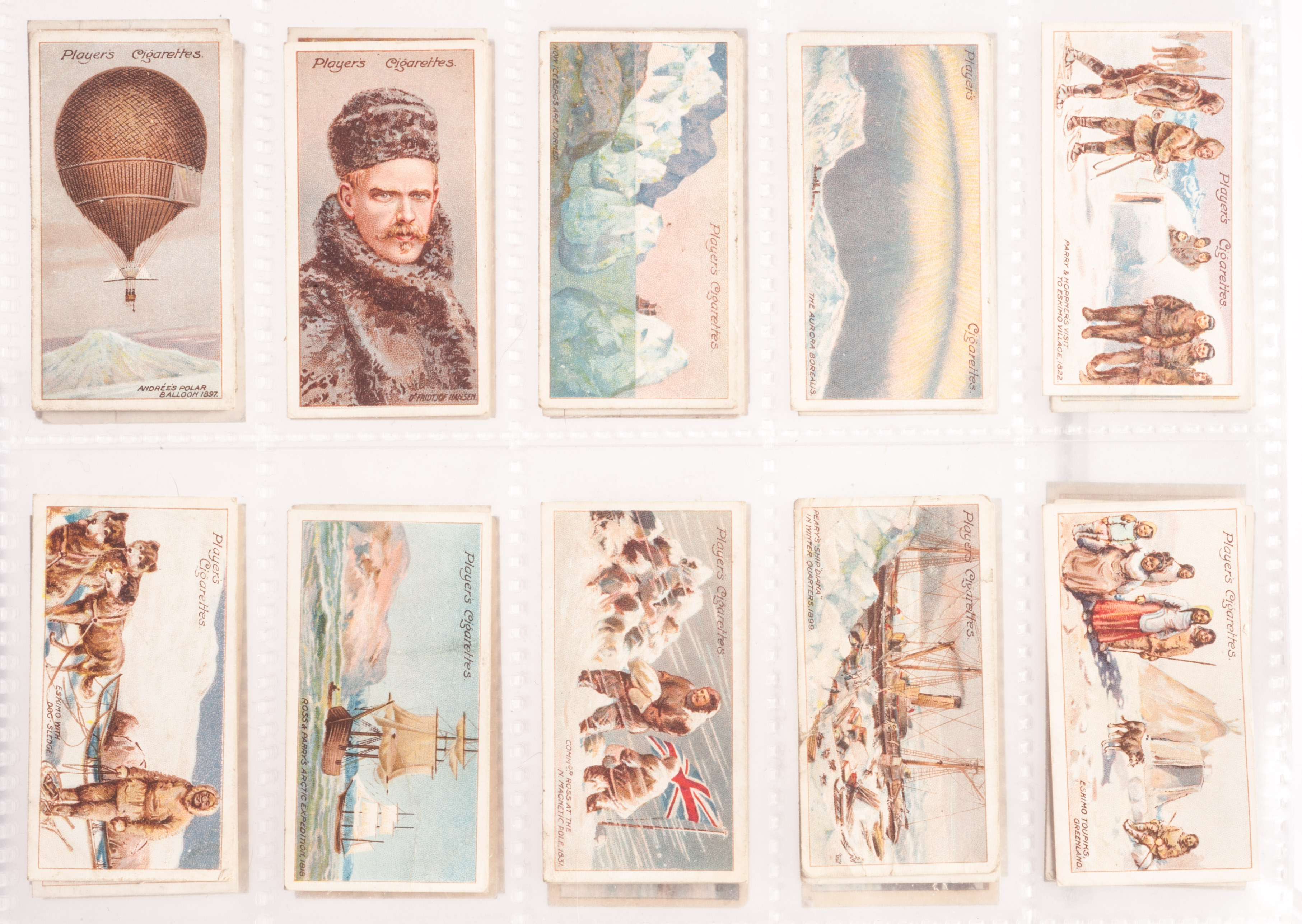 Cigarette Cards, Exploration, Complete Sets, Players Polar Exploration Series A (25)(gd), Polar
