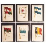 Tobacco silks ATC, National Flags, numbered, 'M' size, all factory 649 wording (different