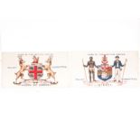 Cigarette Cards, Historic Arms , Complete Sets, Wills's Arms of the Bishopric (50)(g/vg), Arms of