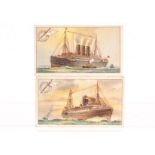 Cigarette Cards, Shipping, Complete Set, Wills's Ships & Their Pennants Overseas issue (36)(vg)