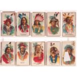 Cigarette Cards, Indain Chiefs, Complete Set, B. A. T. Indian Chiefs (50) (gd/vg)(1)