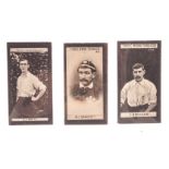 Cigarette cards J & F Bell, Footballers, three cards, nos 3, (vg), 9, (gd) & 13 (vg)