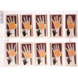 Cigarette Cards, Horoscopes & Palmistry, Complete Sets, Carreras Black Cat Palmistry (50), B