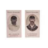 Cigarette cards Cricket, Taddy County Cricketers, Leicestershire, Mr J Shields and H Whitehead (gd/