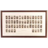 Cigarette Cards, Cricket, Ogden's framed and glazed Prominent Cricketers (50)(frame size 49cms x