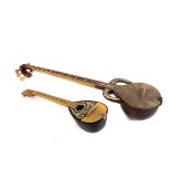 Three Middle Eastern style stringed instruments, each having very different shape and design, AF