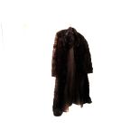 A 1960s mink coat, together with matching hat (2)