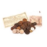 A collection of William III and later world coins and notes, including a William III silver Maundy