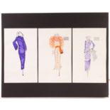 Jasper Conran. A collection of drawings of fashion designs by Jasper Conran, drawn when he was a