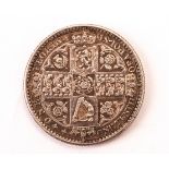 A Victorian Godless florin, dated 1849, VF-EF