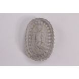 A nineteenth century Grand Tour souvenir mould, as a sleeping putti with tambourine 12.5cm x 8.5cm x