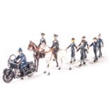 Police, Metropolitan foot (29), mounted (4), motorcyclist, Specials (16), Women (15), VG, (65)