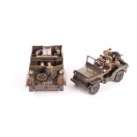 Royal Armoured Corps bren gun carriers (2), Jeep, VG, (3)