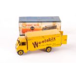 A Dinky Toys 514 ‘Weetabix’ Guy Van, yellow 1st type cab and body, yellow grooved hubs, ‘Weetabix’