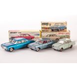 Opel by French Dinky, 513 Opel Admiral, metallic blue, 542 Opel Rekord, metallic blue, 540 Opel